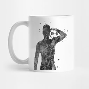 Male Soccer Player Mug